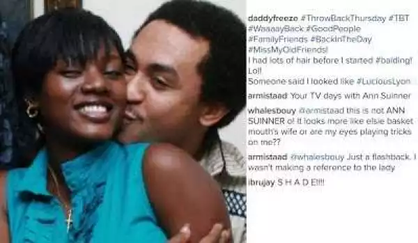 Comedian Bovi, Elsie Okpocha Share Original Kissing Photo Freeze Took With BasketMouth